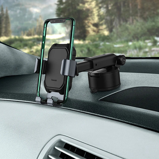 Baseus Gravity Car Phone Holder Suction Cup Adjustable  Holder Stand in Car GPS Mount for Iphone 13 12 Pro Xiaomi POCO