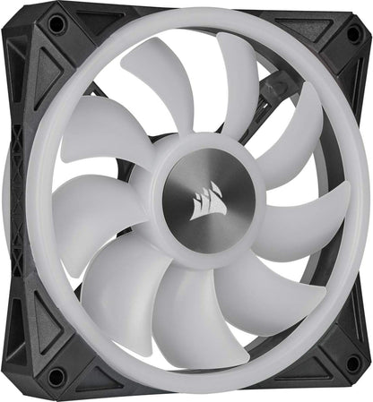 QL Series, Ql120 RGB, 120Mm RGB LED Fan, Triple Pack with Lighting Node Core, Black, Compatible with Desktop