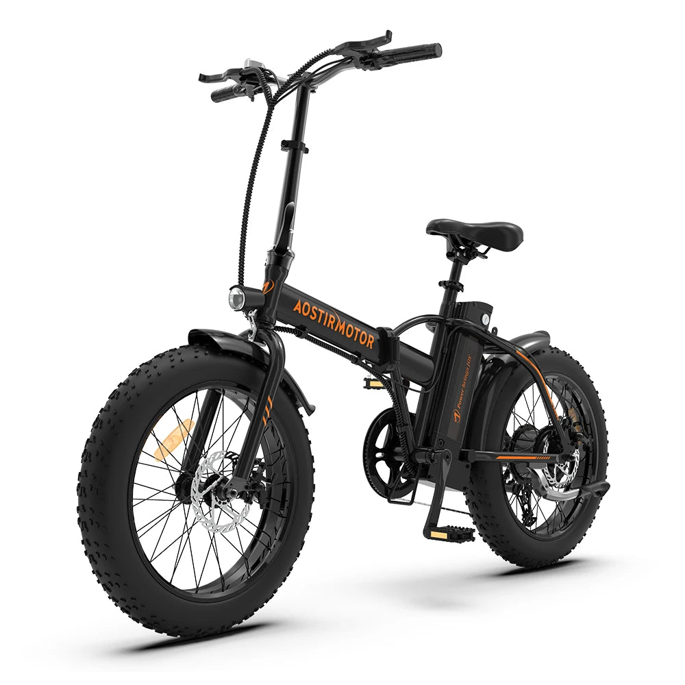 A20 Folding Ebike 500W Electric Mountain Bike 20Inch 4.0 Fat 36V 13Ah Removable Battery Beach Bicycle for Adult