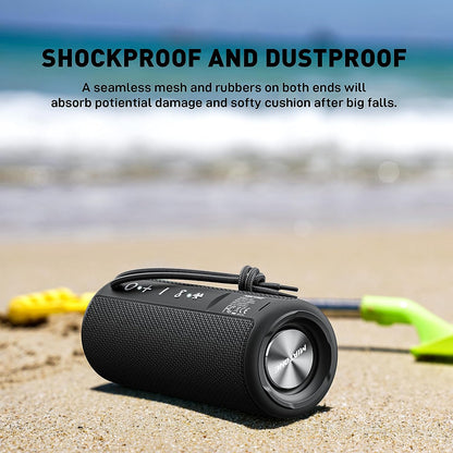 Outdoor Portable Bluetooth Speakers Waterproof Wireless Speaker for Camping (Black)